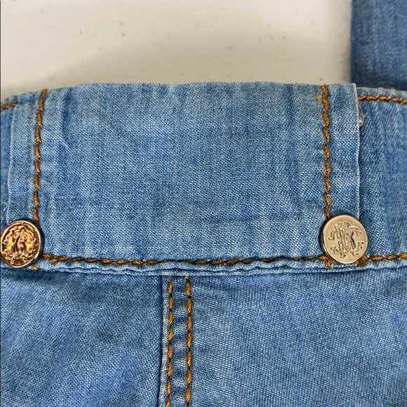 Roberto Cavalli Chambray Wide Leg Pant - Picture 5 of 9